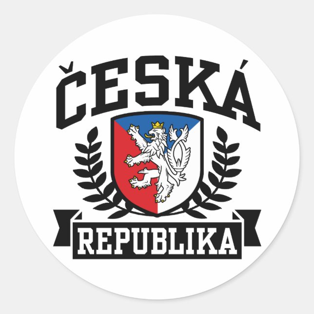 Sticker Rond Ceska Republika (Devant)
