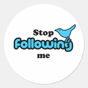 Sticker Rond Cessez de me suivre