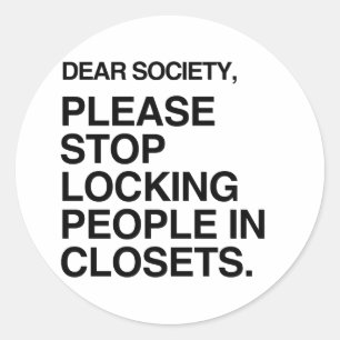 STICKER ROND CESSEZ SVP DE FERMER À CLEF DES PERSONNES DANS LE