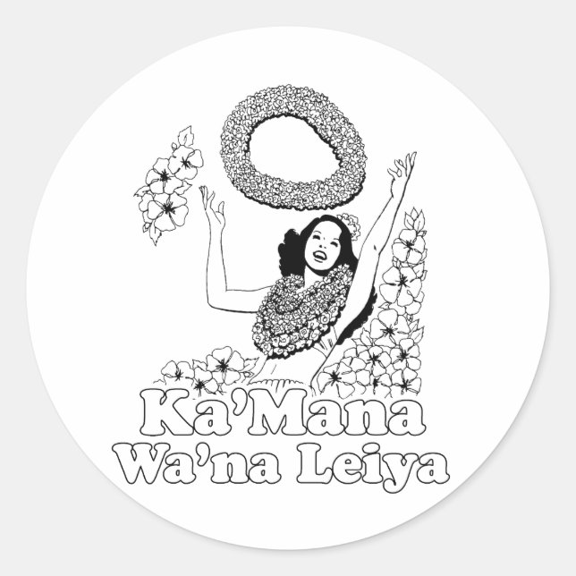 Sticker Rond C'est ainsi que je l'ai créé (Devant)