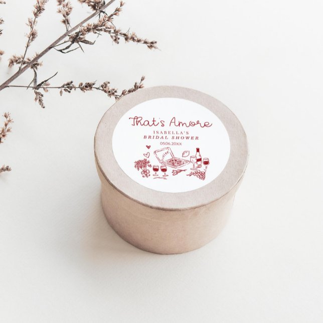 Sticker Rond C'est Amore Mariage Lavis Shower  (Créateur téléchargé)