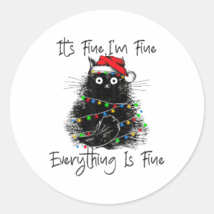 Sticker Rond C'est Bien Je Suis Bien Tout Va Bien Noël Bla