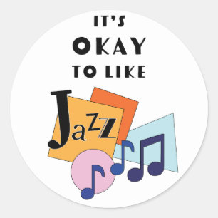 Sticker Rond C'est bon d'aimer Jazz V.2