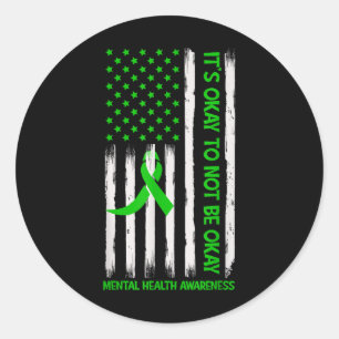 Sticker Rond C'Est Bon De Ne Pas Être D'Accord Nous Drapeau San