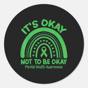 Sticker Rond C'Est Bon De Ne Pas Être D'Accord Rainbow Mental H