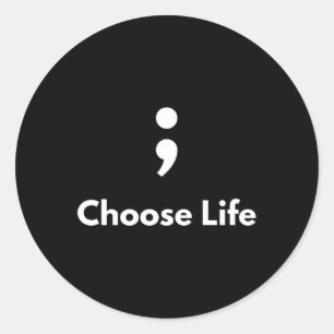 Sticker Rond C'Est Bon De Ne Pas Être D'Accord Semicolon Santé