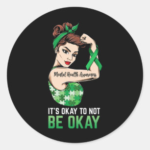 Sticker Rond C'est bon de ne pas être d'accord Sensibilisation