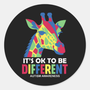 Sticker Rond C'est bon d'être un autre Autiste de Sensibilisati