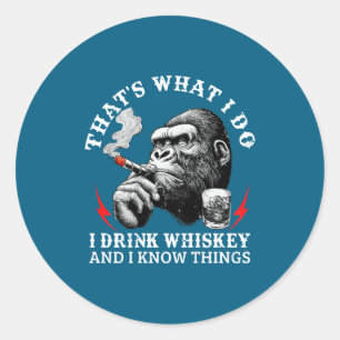 Sticker Rond C'est Ce Que Boire Du Whisky Sait