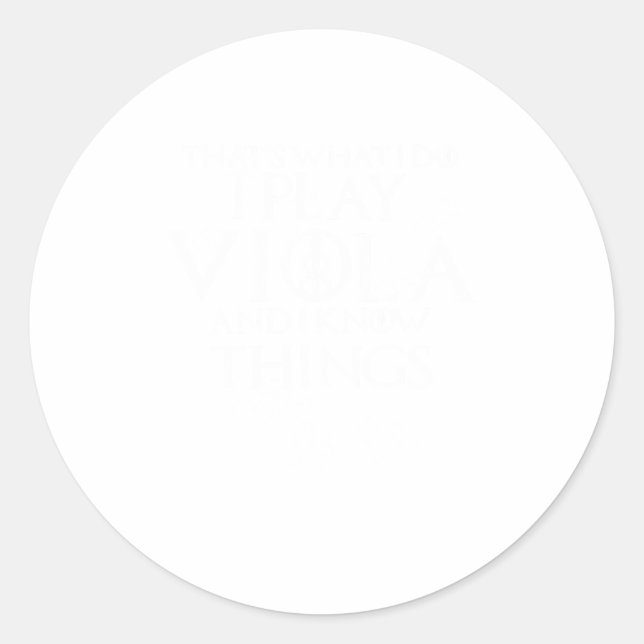 Sticker Rond C'Est Ce Que Je Fais Je Joue Viola Violinist Funn (Devant)
