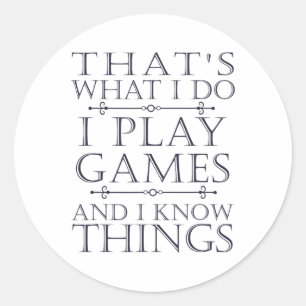 Sticker Rond C'est ce que je fais jeu vidéo drôle de jeux vidéo