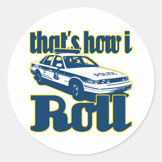 Sticker Rond C'est comme ça que j'appelle la police (Devant)
