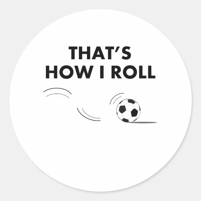 Sticker Rond C'est comme ça que je lance le football (Devant)