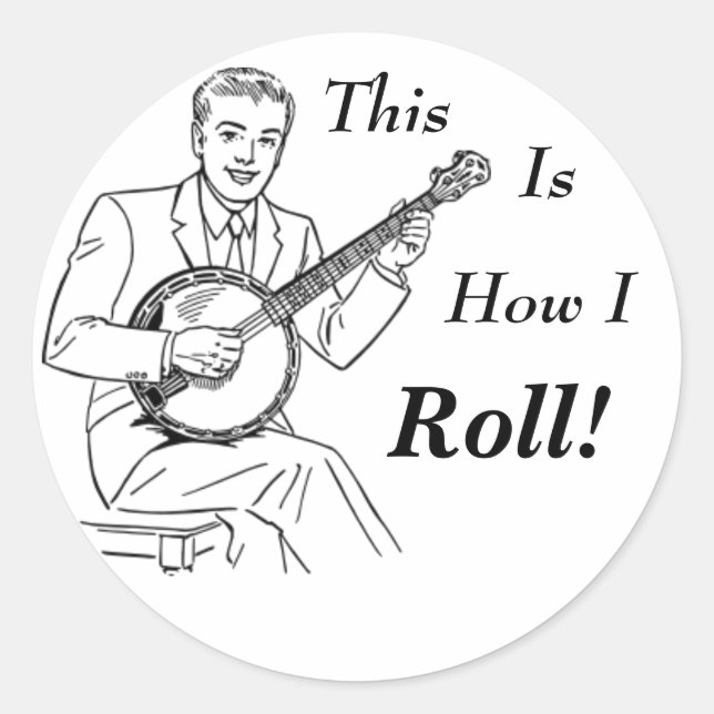 Sticker Rond C'est comme ça que je roule ! (Devant)