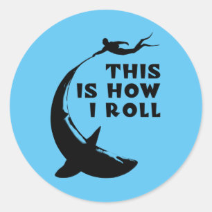 Sticker Rond C'Est Comme Ça Que Je Roule - Plongée Sous-Marine