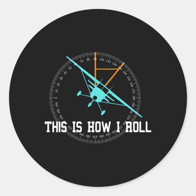 Sticker Rond C'Est Comme Ça Que Nous Avons Lancé Pilo Avion (Devant)