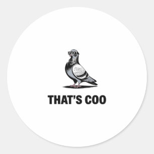 Sticker Rond C'est Coo - Pigeon Drôle Avec Des Lunettes 2