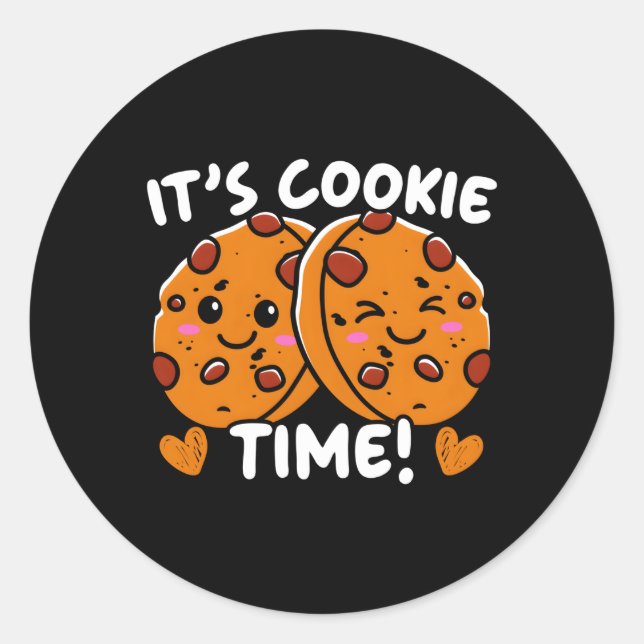 Sticker Rond C'Est Cookie Time Cookie Dealer Sweet Dessert Bake (Devant)