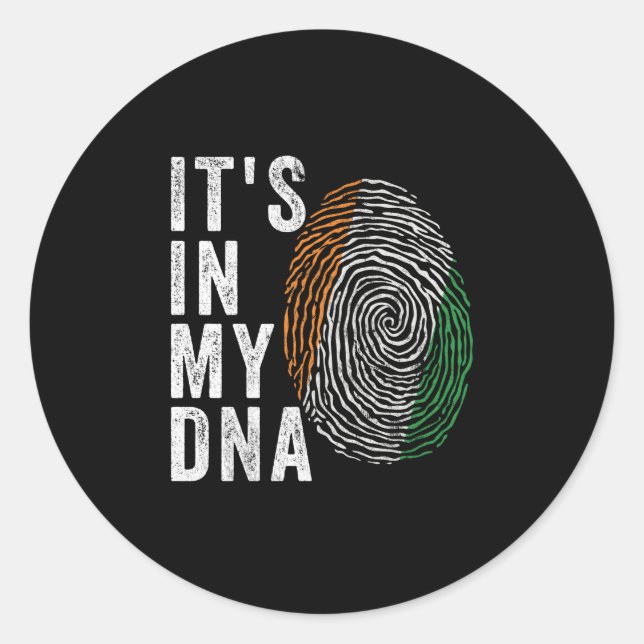 Sticker Rond C'est dans mon ADN - Côte d'Ivoire (Devant)
