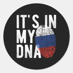 Sticker Rond C'Est Dans Mon Drapeau Drapeau Da Russie Drapeau E
