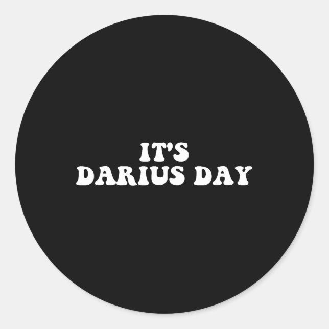 Sticker Rond C'est Darius Day Funny Meme (Devant)