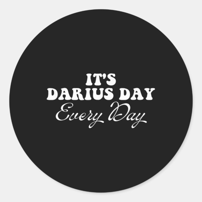 Sticker Rond C'est Darius Day Funny Meme - Celebrate Love4 (Devant)
