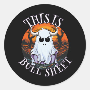 Sticker Rond C'est de la merde - drôle de feuille de boo
