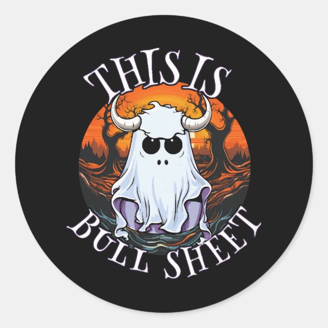 Sticker Rond C'est de la merde - drôle de feuille de boo (Devant)