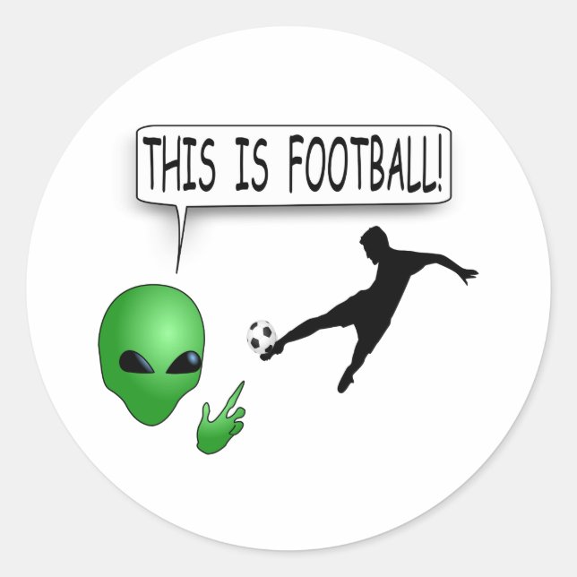Sticker Rond C'Est Du Football (Devant)