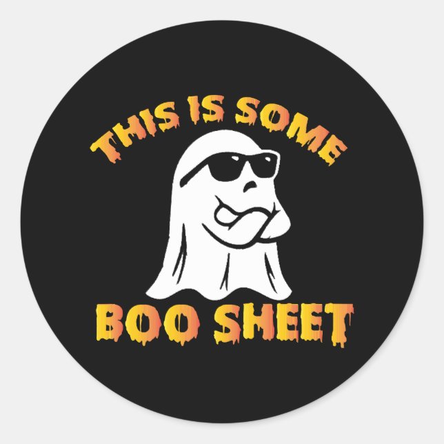Sticker Rond C'est du papier de boo (Devant)