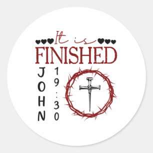 Sticker Rond C'est fini Jean 1930 Chrétien