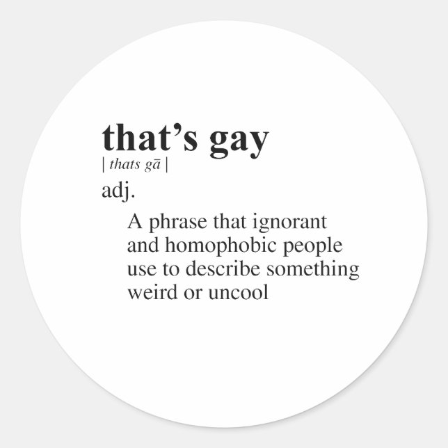 STICKER ROND C'EST GAY (Devant)