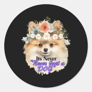 Sticker Rond C'Est Jamais Un Chien