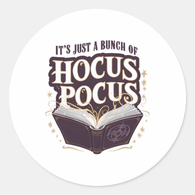 Sticker Rond C'est juste une bande de Hocus Pocus Halloween Wit (Devant)