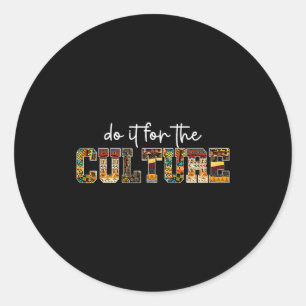 Sticker Rond C'est la culture noire Histoire noire
