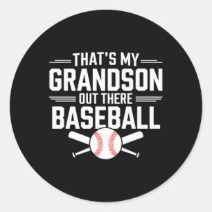 Sticker Rond C'Est La Fête Des Mères De Mon Petit-Fils De Baseb