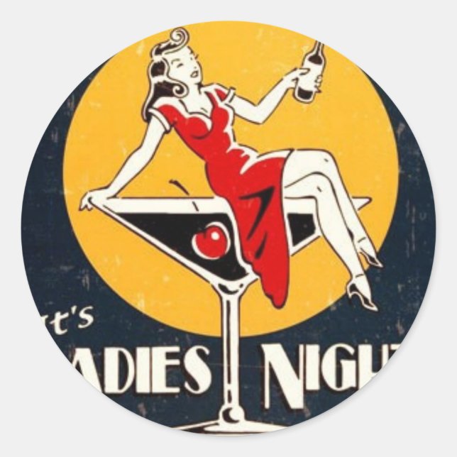 Sticker Rond C'est la Nuit des Dames ! (Devant)