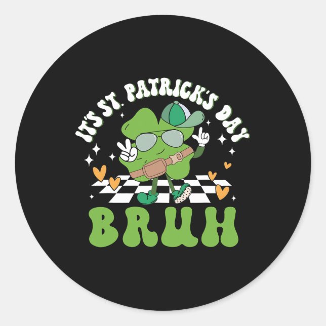 Sticker Rond C'est la Saint-Patrick Frangin Mème Drôle Frère Sa (Devant)