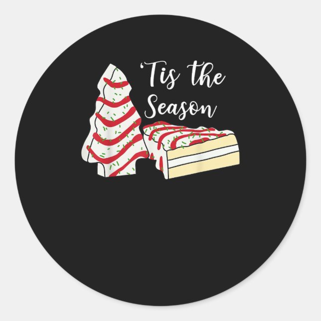 Sticker Rond C'est la saison Costume d'arbre de Noël Graphique  (Devant)