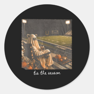 Sticker Rond C'est la saison de football d'automne Halloween Ra