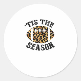 Sticker Rond C'est la saison de football Léopard Saison de jeu