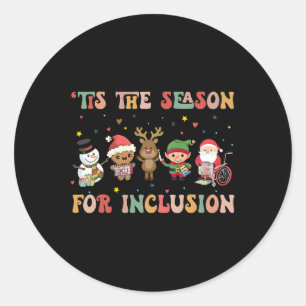 Sticker Rond C'est la saison de l'inclusion Ot Pt Slp Thérapeut