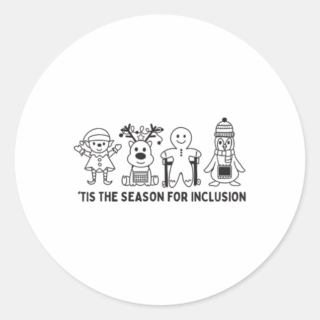 Sticker Rond C'est la saison de l'inclusion pour l'ergothérapeu (Devant)