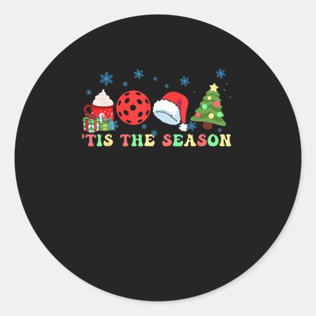 Sticker Rond C'est La Saison De Pickleball Iii (Devant)