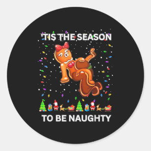 Sticker Rond C'est la saison d'être vilain Sweat-shirt de Noël 