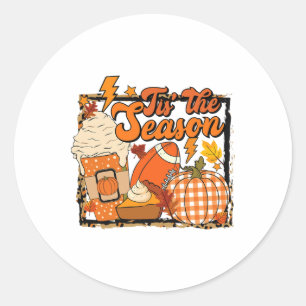 Sticker Rond C'Est La Saison Football Footll Automne Thanksgivi