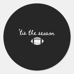 Sticker Rond C'est la saison Football Maman Jour de match Touch