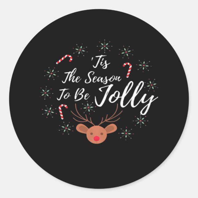 Sticker Rond C'Est La Saison Jolly (Devant)