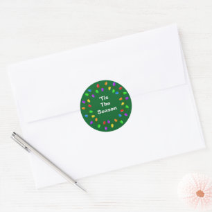 Sticker Rond C'Est La Saison Lumière Wreath Green