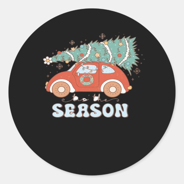 Sticker Rond C'est la saison minimale propre (Devant)